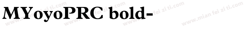 MYoyoPRC bold字体转换